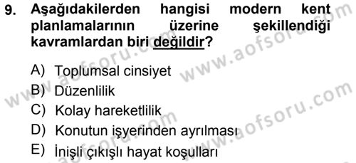Toplumsal Cinsiyet Sosyolojisi Dersi 2012 - 2013 Yılı (Final) Dönem Sonu Sınav Soruları 9. Soru