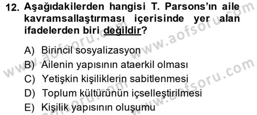 Toplumsal Cinsiyet Sosyolojisi Dersi 2013 - 2014 Yılı (Final) Dönem Sonu Sınav Soruları 12. Soru