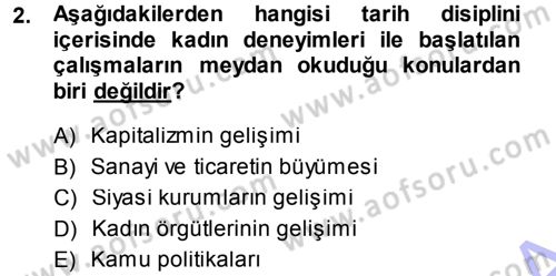 Toplumsal Cinsiyet Sosyolojisi Dersi 2013 - 2014 Yılı (Final) Dönem Sonu Sınav Soruları 2. Soru