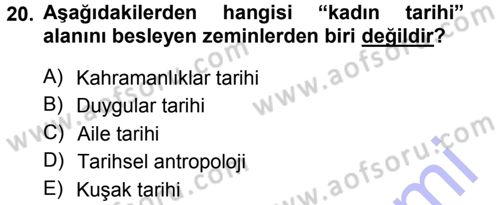 Toplumsal Cinsiyet Sosyolojisi Dersi 2013 - 2014 Yılı (Final) Dönem Sonu Sınav Soruları 20. Soru