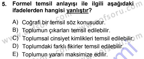 Toplumsal Cinsiyet Sosyolojisi Dersi 2013 - 2014 Yılı (Final) Dönem Sonu Sınav Soruları 5. Soru