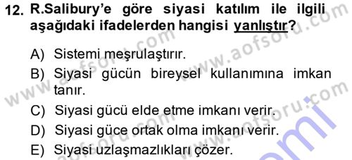 Toplumsal Cinsiyet Sosyolojisi Dersi Ara Sınavı Deneme Sınav Soruları 12. Soru