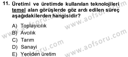 Toplumsal Cinsiyet Sosyolojisi Dersi 2014 - 2015 Yılı Tek Ders Sınav Soruları 11. Soru