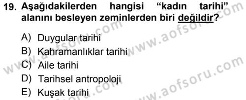 Toplumsal Cinsiyet Sosyolojisi Dersi 2014 - 2015 Yılı Tek Ders Sınav Soruları 19. Soru
