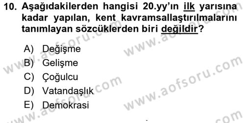 Toplumsal Cinsiyet Sosyolojisi Dersi 2015 - 2016 Yılı (Final) Dönem Sonu Sınav Soruları 10. Soru