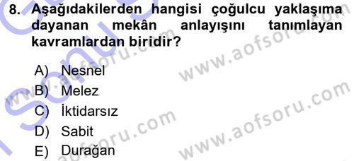 Toplumsal Cinsiyet Sosyolojisi Dersi 2015 - 2016 Yılı (Final) Dönem Sonu Sınav Soruları 8. Soru