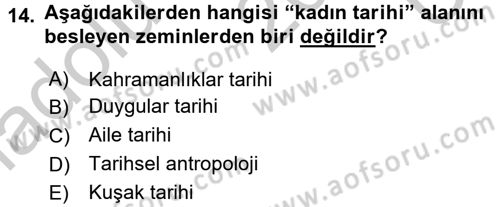 Toplumsal Cinsiyet Sosyolojisi Dersi 2016 - 2017 Yılı 3 Ders Sınav Soruları 14. Soru