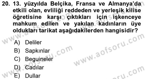 Toplumsal Cinsiyet Sosyolojisi Dersi 2016 - 2017 Yılı (Final) Dönem Sonu Sınav Soruları 20. Soru