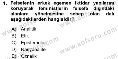 Toplumsal Cinsiyet Sosyolojisi Dersi 2017 - 2018 Yılı (Final) Dönem Sonu Sınav Soruları 1. Soru