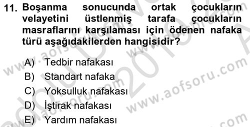 Toplumsal Cinsiyet Sosyolojisi Dersi Ara Sınavı Deneme Sınav Soruları 11. Soru