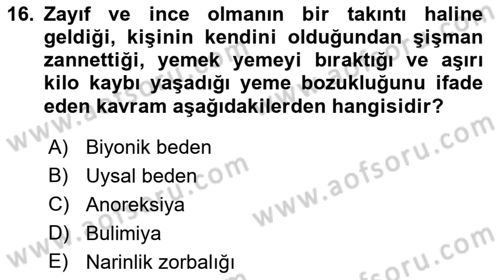 Toplumsal Cinsiyet Sosyolojisi Dersi 2019 - 2020 Yılı (Final) Dönem Sonu Sınav Soruları 16. Soru