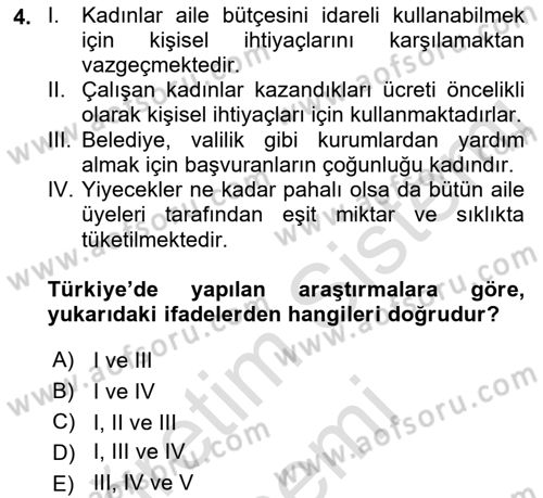 Toplumsal Cinsiyet Sosyolojisi Dersi 2021 - 2022 Yılı (Final) Dönem Sonu Sınav Soruları 4. Soru