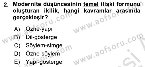 Toplumsal Cinsiyet Sosyolojisi Dersi 2022 - 2023 Yılı (Vize) Ara Sınav Soruları 2. Soru