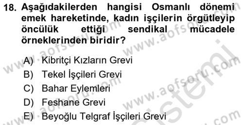 Toplumsal Cinsiyet Sosyolojisi Dersi 2022 - 2023 Yılı (Final) Dönem Sonu Sınav Soruları 18. Soru
