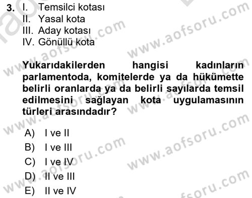Toplumsal Cinsiyet Sosyolojisi Dersi 2022 - 2023 Yılı (Final) Dönem Sonu Sınav Soruları 3. Soru