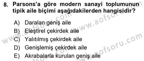 Toplumsal Cinsiyet Sosyolojisi Dersi 2022 - 2023 Yılı Yaz Okulu Sınav Soruları 8. Soru