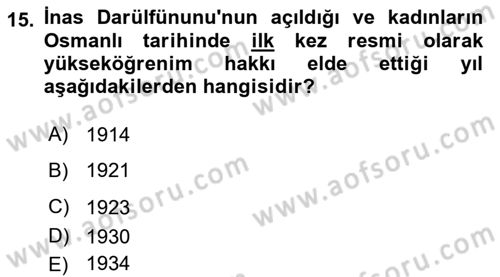 Toplumsal Cinsiyet Sosyolojisi Dersi 2023 - 2024 Yılı (Final) Dönem Sonu Sınav Soruları 15. Soru