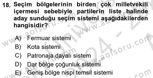 Toplumsal Cinsiyet Sosyolojisi Dersi 2024 - 2025 Yılı (Vize) Ara Sınav Soruları 18. Soru
