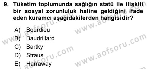 Toplumsal Cinsiyet Sosyolojisi Dersi 2024 - 2025 Yılı (Final) Dönem Sonu Sınav Soruları 9. Soru