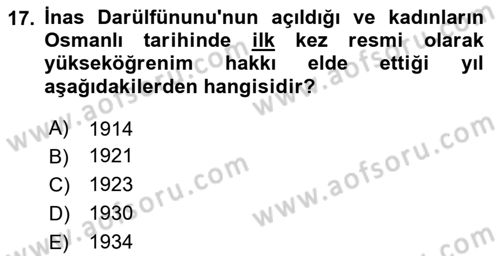 Toplumsal Cinsiyet Sosyolojisi Dersi Yaz Okulu Sınavı Deneme Sınav Soruları 17. Soru