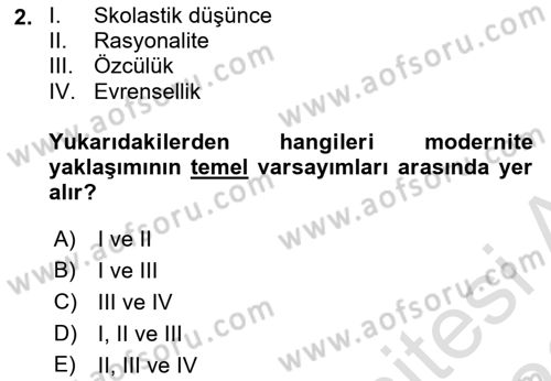 Toplumsal Cinsiyet Sosyolojisi Dersi 2025 - 2026 Yılı (Final) Dönem Sonu Sınav Soruları 2. Soru