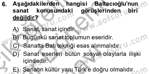 Türk Sosyologları Dersi 2014 - 2015 Yılı (Final) Dönem Sonu Sınav Soruları 6. Soru