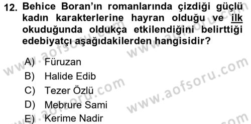 Türk Sosyologları Dersi 2016 - 2017 Yılı 3 Ders Sınav Soruları 12. Soru
