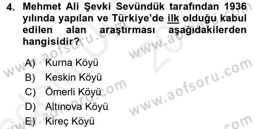 Türk Sosyologları Dersi 2017 - 2018 Yılı 3 Ders Sınav Soruları 4. Soru