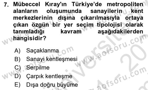 Türk Sosyologları Dersi 2021 - 2022 Yılı (Final) Dönem Sonu Sınav Soruları 7. Soru