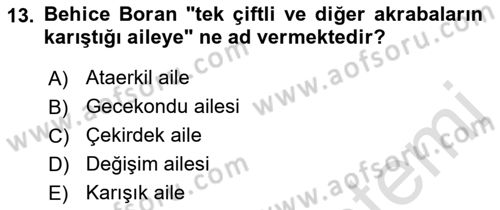 Türk Sosyologları Dersi 2022 - 2023 Yılı Yaz Okulu Sınav Soruları 13. Soru