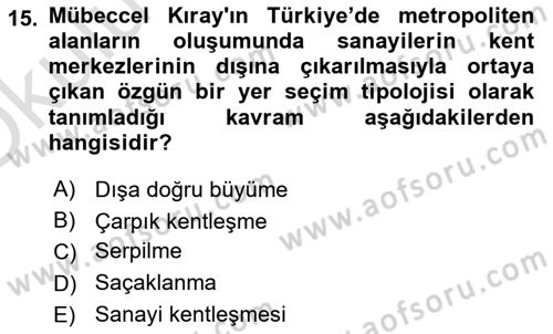 Türk Sosyologları Dersi 2022 - 2023 Yılı Yaz Okulu Sınav Soruları 15. Soru