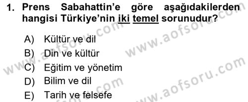Türk Sosyologları Dersi 2023 - 2024 Yılı (Final) Dönem Sonu Sınav Soruları 1. Soru