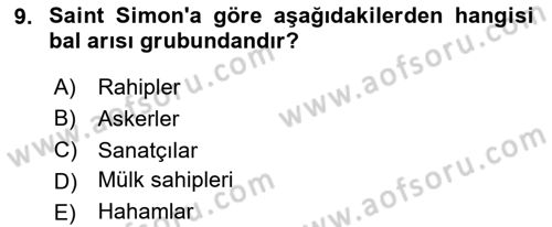 Türk Sosyologları Dersi 2023 - 2024 Yılı (Final) Dönem Sonu Sınav Soruları 9. Soru