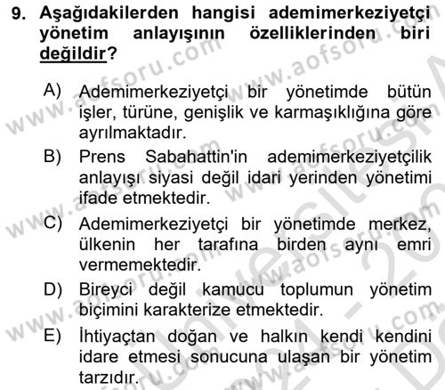 Türk Sosyologları Dersi 2024 - 2025 Yılı (Vize) Ara Sınav Soruları 9. Soru