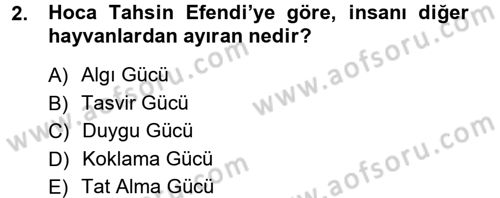 Türkiye´de Sosyoloji Dersi Ara Sınavı Deneme Sınav Soruları 2. Soru