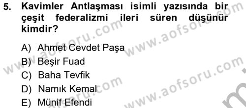 Türkiye´de Sosyoloji Dersi Ara Sınavı Deneme Sınav Soruları 5. Soru