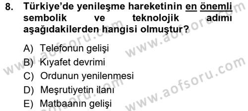 Türkiye´de Sosyoloji Dersi 2012 - 2013 Yılı (Vize) Ara Sınav Soruları 8. Soru