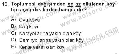 Türkiye´de Sosyoloji Dersi 2012 - 2013 Yılı Tek Ders Sınav Soruları 10. Soru