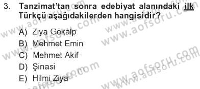 Türkiye´de Sosyoloji Dersi 2012 - 2013 Yılı Tek Ders Sınav Soruları 3. Soru