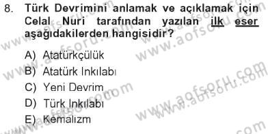 Türkiye´de Sosyoloji Dersi 2012 - 2013 Yılı Tek Ders Sınav Soruları 8. Soru