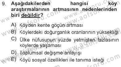 Türkiye´de Sosyoloji Dersi 2012 - 2013 Yılı Tek Ders Sınav Soruları 9. Soru