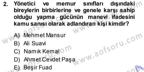 Türkiye´de Sosyoloji Dersi Ara Sınavı Deneme Sınav Soruları 2. Soru