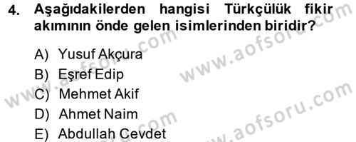 Türkiye´de Sosyoloji Dersi 2013 - 2014 Yılı (Final) Dönem Sonu Sınav Soruları 4. Soru