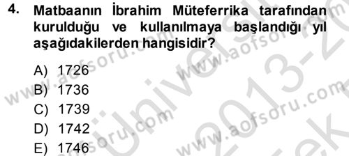 Türkiye´de Sosyoloji Dersi 2013 - 2014 Yılı Tek Ders Sınav Soruları 4. Soru