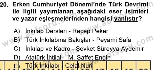 Türkiye´de Sosyoloji Dersi Ara Sınavı Deneme Sınav Soruları 20. Soru