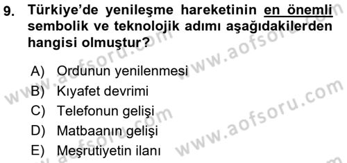 Türkiye´de Sosyoloji Dersi 2015 - 2016 Yılı (Vize) Ara Sınav Soruları 9. Soru