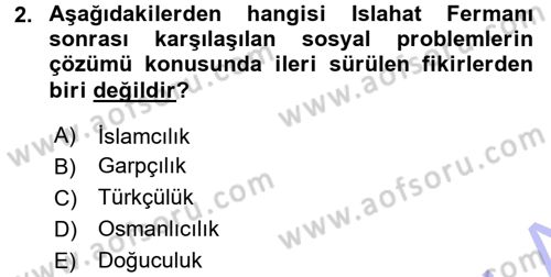 Türkiye´de Sosyoloji Dersi 2015 - 2016 Yılı (Final) Dönem Sonu Sınav Soruları 2. Soru