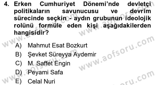Türkiye´de Sosyoloji Dersi 2015 - 2016 Yılı (Final) Dönem Sonu Sınav Soruları 4. Soru