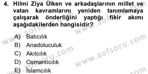 Türkiye´de Sosyoloji Dersi 2017 - 2018 Yılı 3 Ders Sınav Soruları 4. Soru