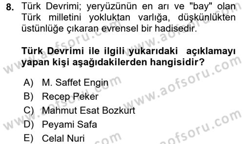 Türkiye´de Sosyoloji Dersi 2017 - 2018 Yılı 3 Ders Sınav Soruları 8. Soru